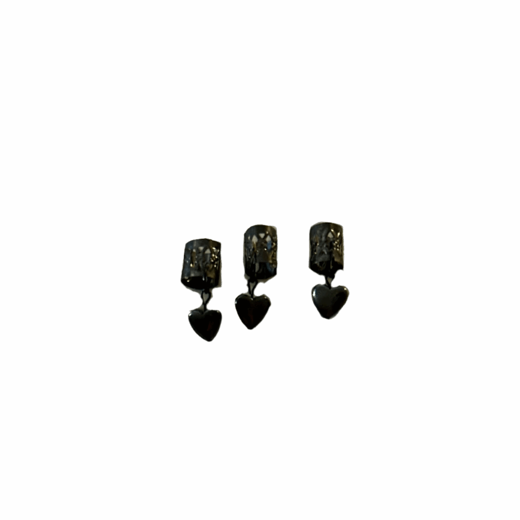 Black Heart Hair Cuffs