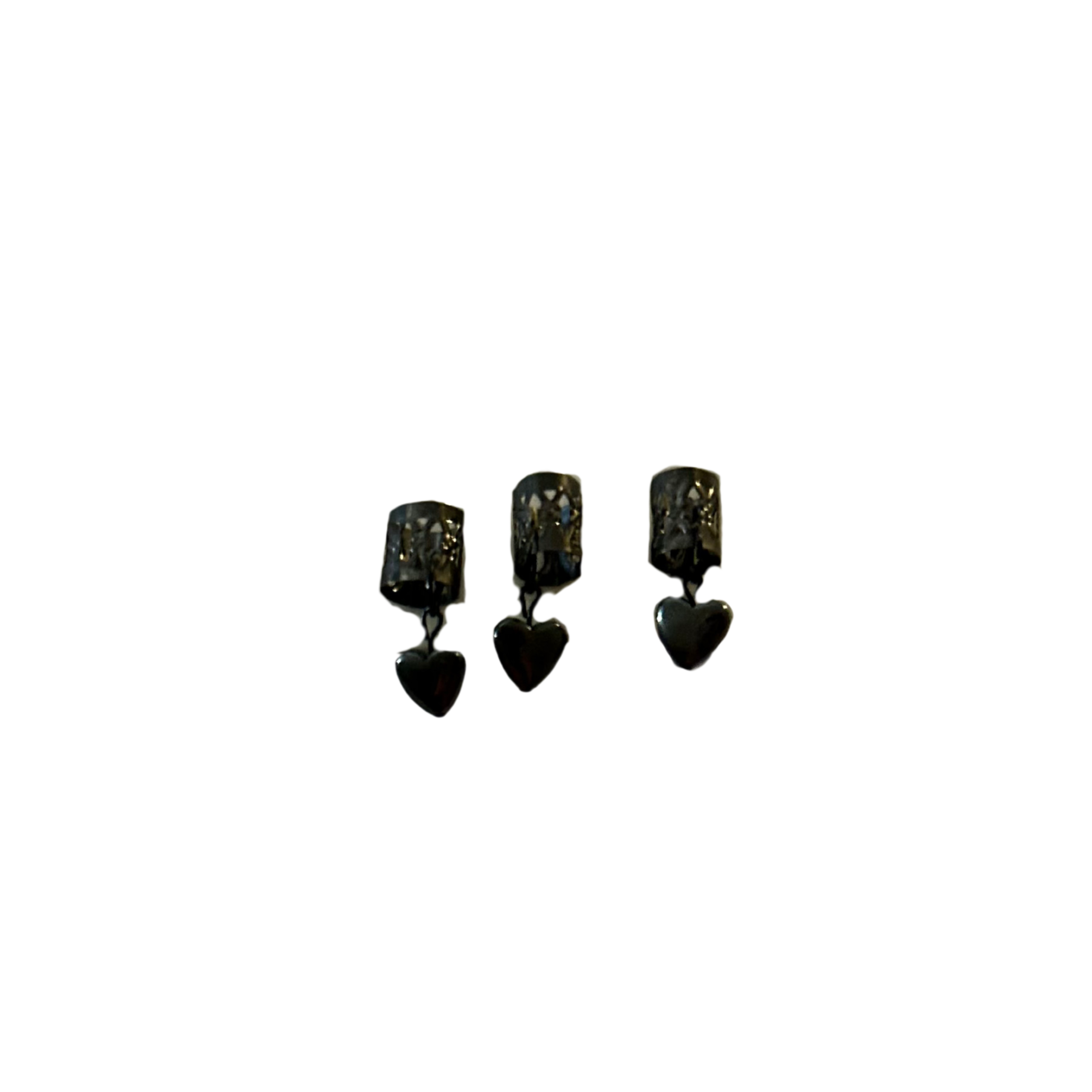 Black Heart Hair Cuffs