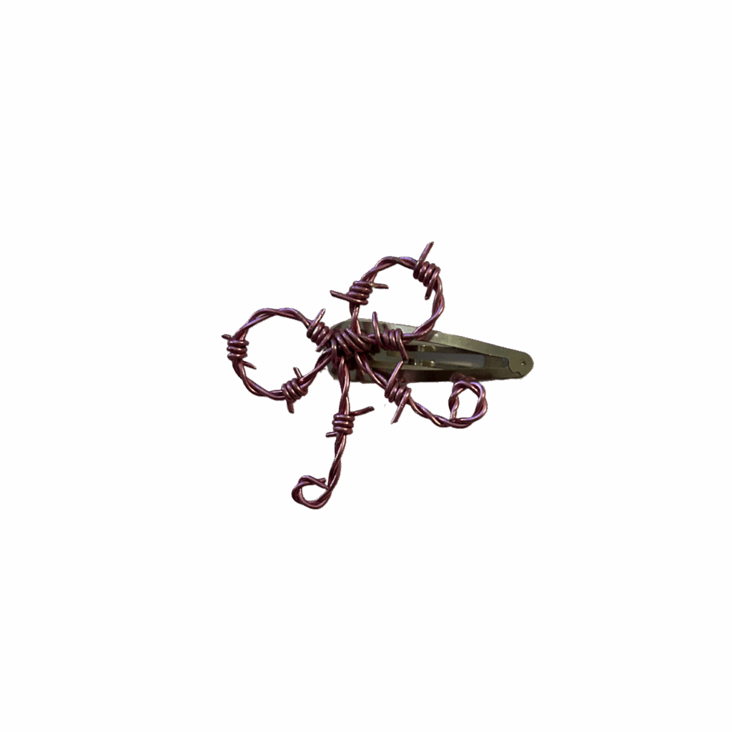 Barbed Wire Bow Clip