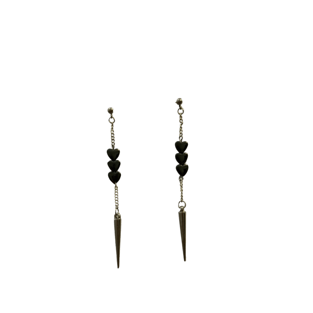 Black Heart Earrings