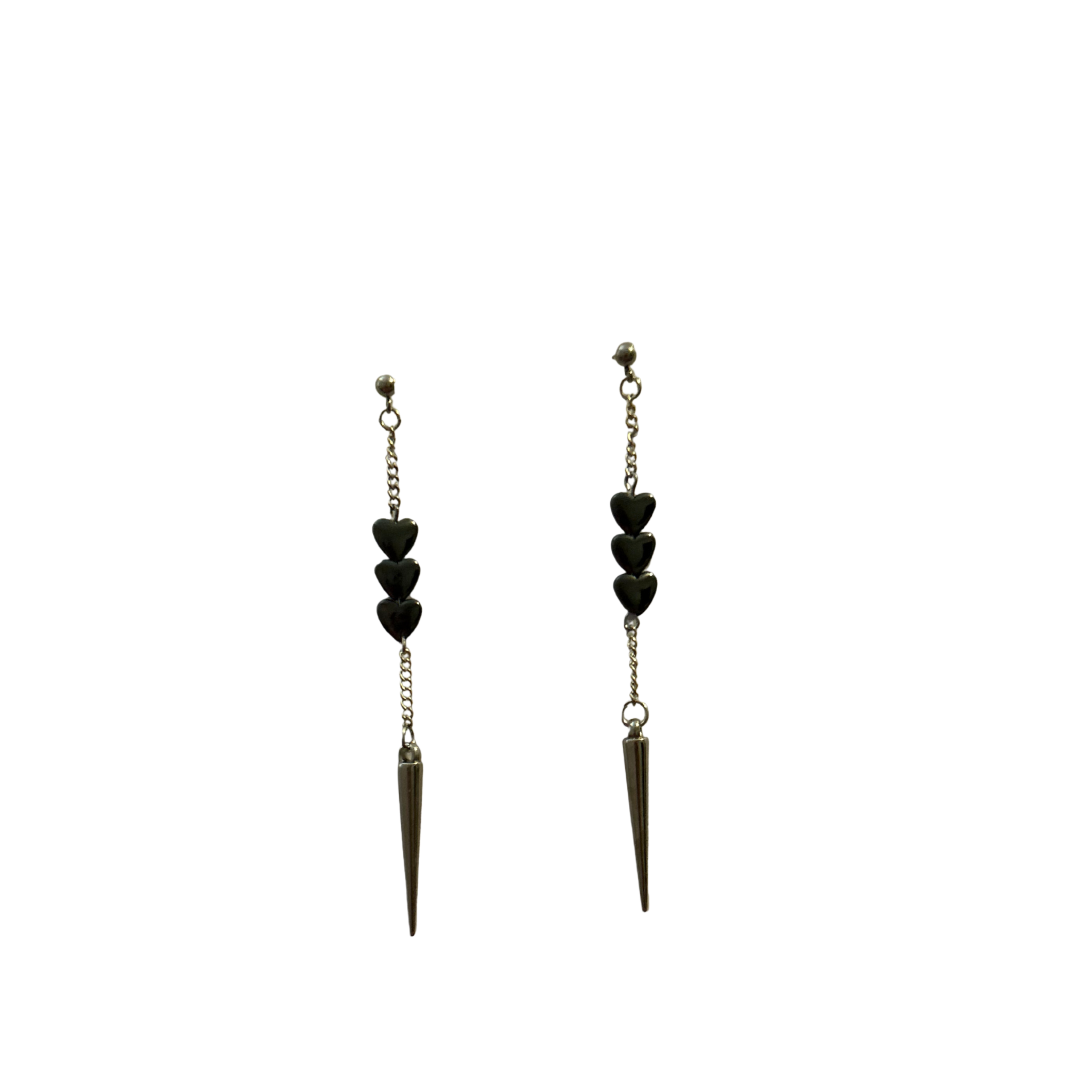 Black Heart Earrings